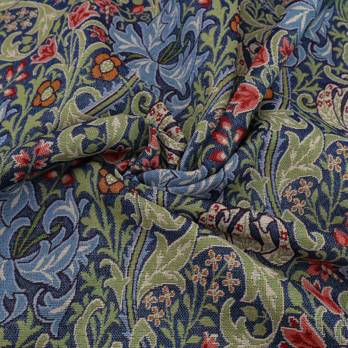 William Morris Tapestry Fabric | Cotton Jacquard | Upholstery & Curtains- Golden Lily