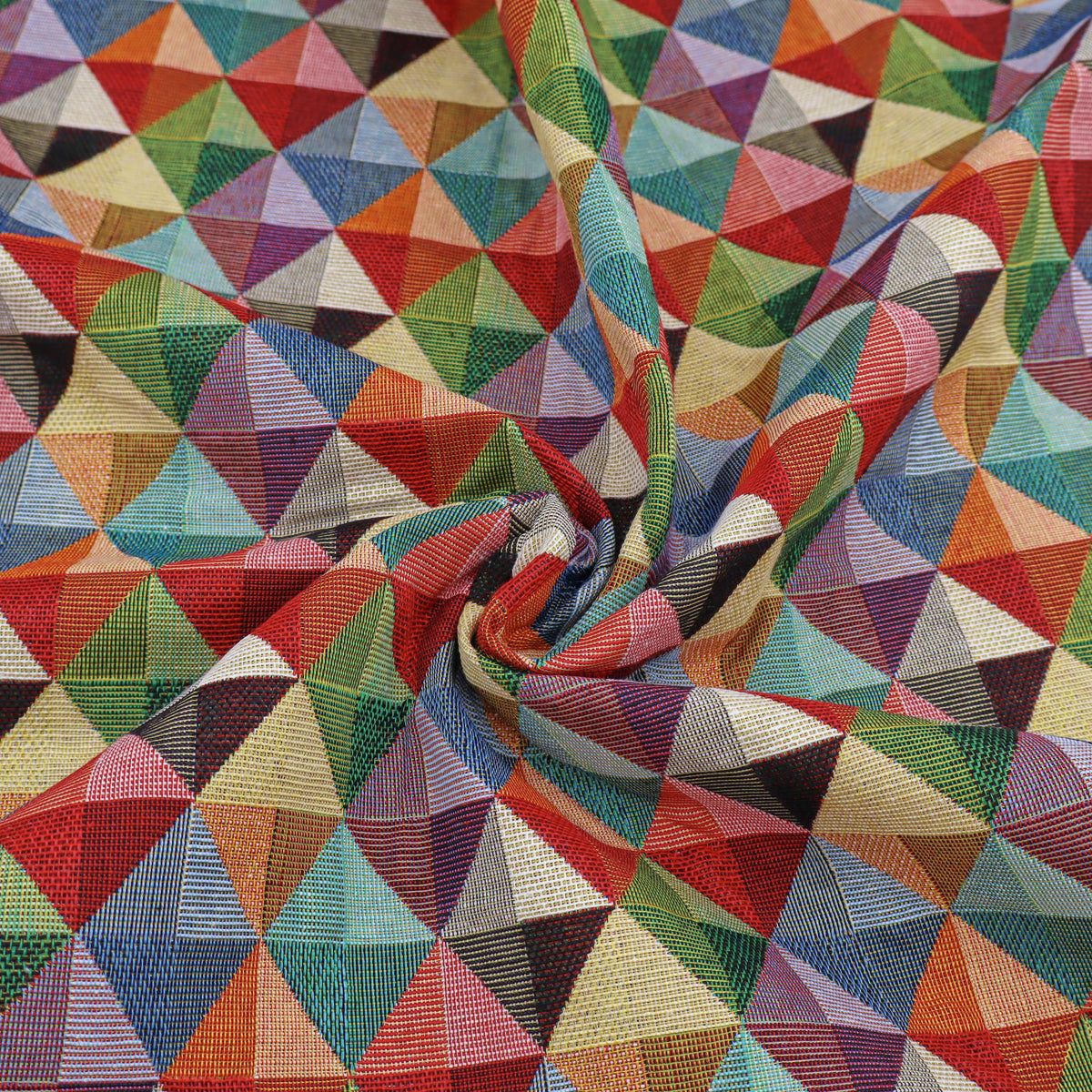 Big Holland - Geometric Heavy Tapestry Fabric | Luxury Cotton-Rich Jacquard for Upholstery & Curtains