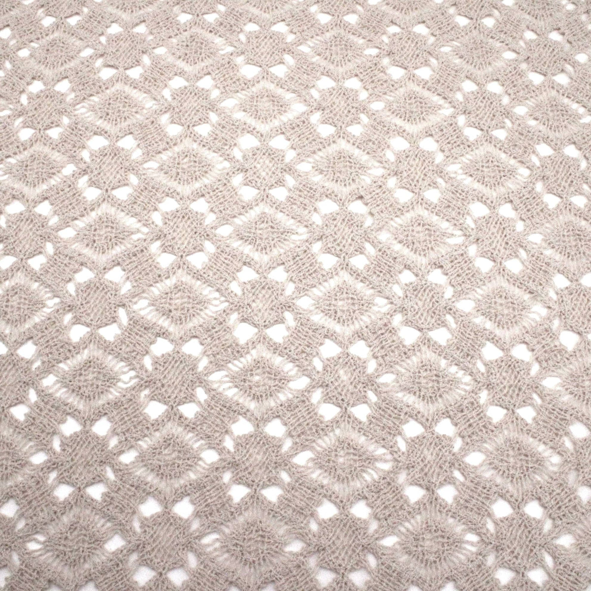Tara Crochet Effect Cotton Fabric - Chequer