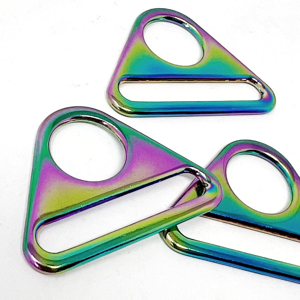38mm Metal Triangle Connector for Bag Making Hardware for Straps & Handles - Rainbow
