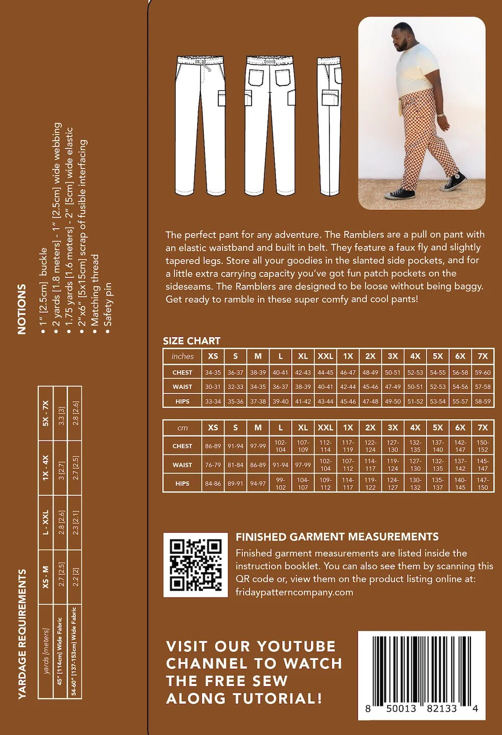 The Rambler Pants Sewing Pattern - By Friday Pattern Company