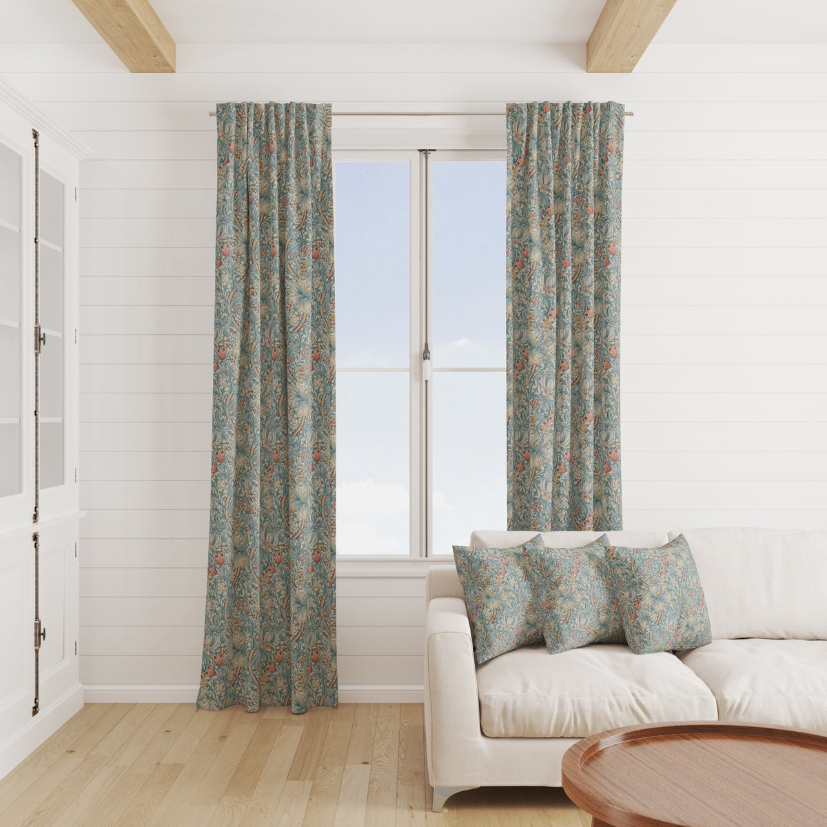 William Morris Cotton Panama Fabric | Upholstery, Curtains - Golden Lily