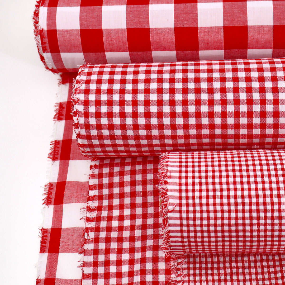 Gingham Checks Cotton Blend Dressmaking & Crafts Fabric - Black Large