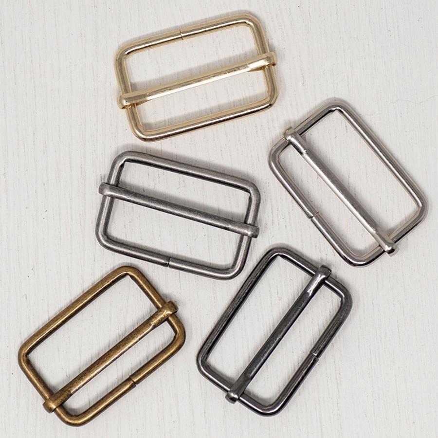 38mm Metal Strap Slider Adjustable for Bag Making Hardware - Gunmetal