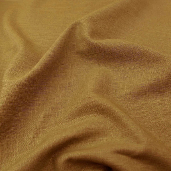 soft washed pure flax linen 8oz dressmaking fabric Goldenrod