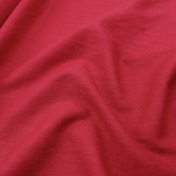 soft washed pure flax linen 8oz dressmaking fabric Maroon