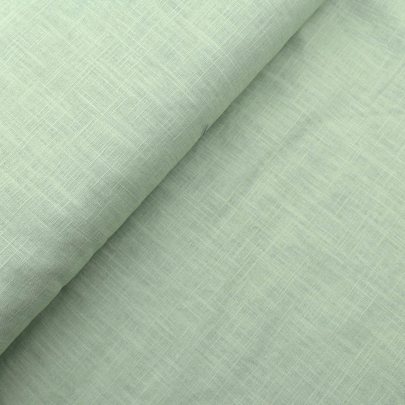 soft washed pure flax linen 8oz dressmaking fabric Mint