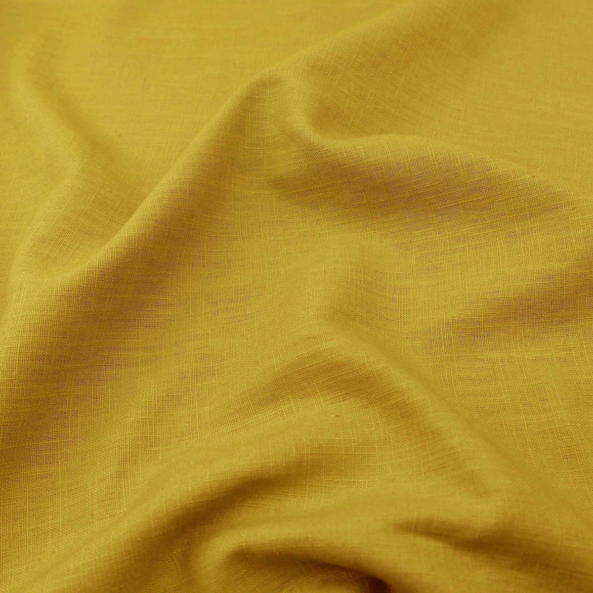 soft washed pure flax linen 8oz dressmaking fabric Mustard Gold