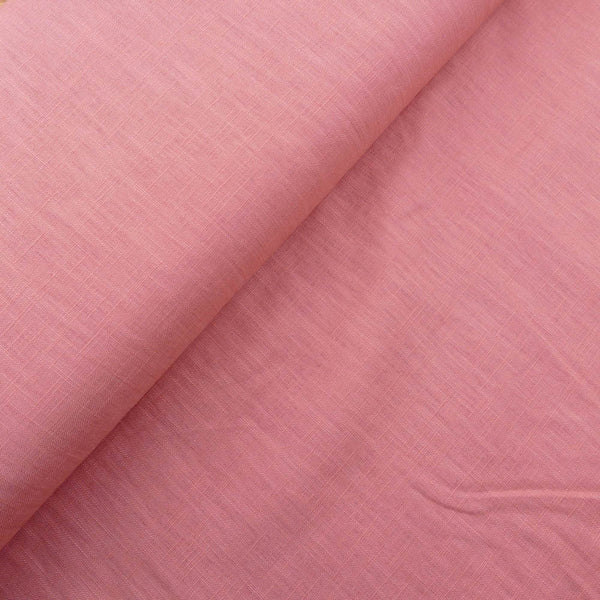 soft washed pure flax linen 8oz dressmaking fabric Old Rose