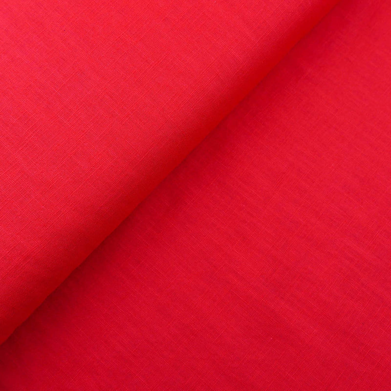 soft washed pure flax linen 8oz dressmaking fabric Red