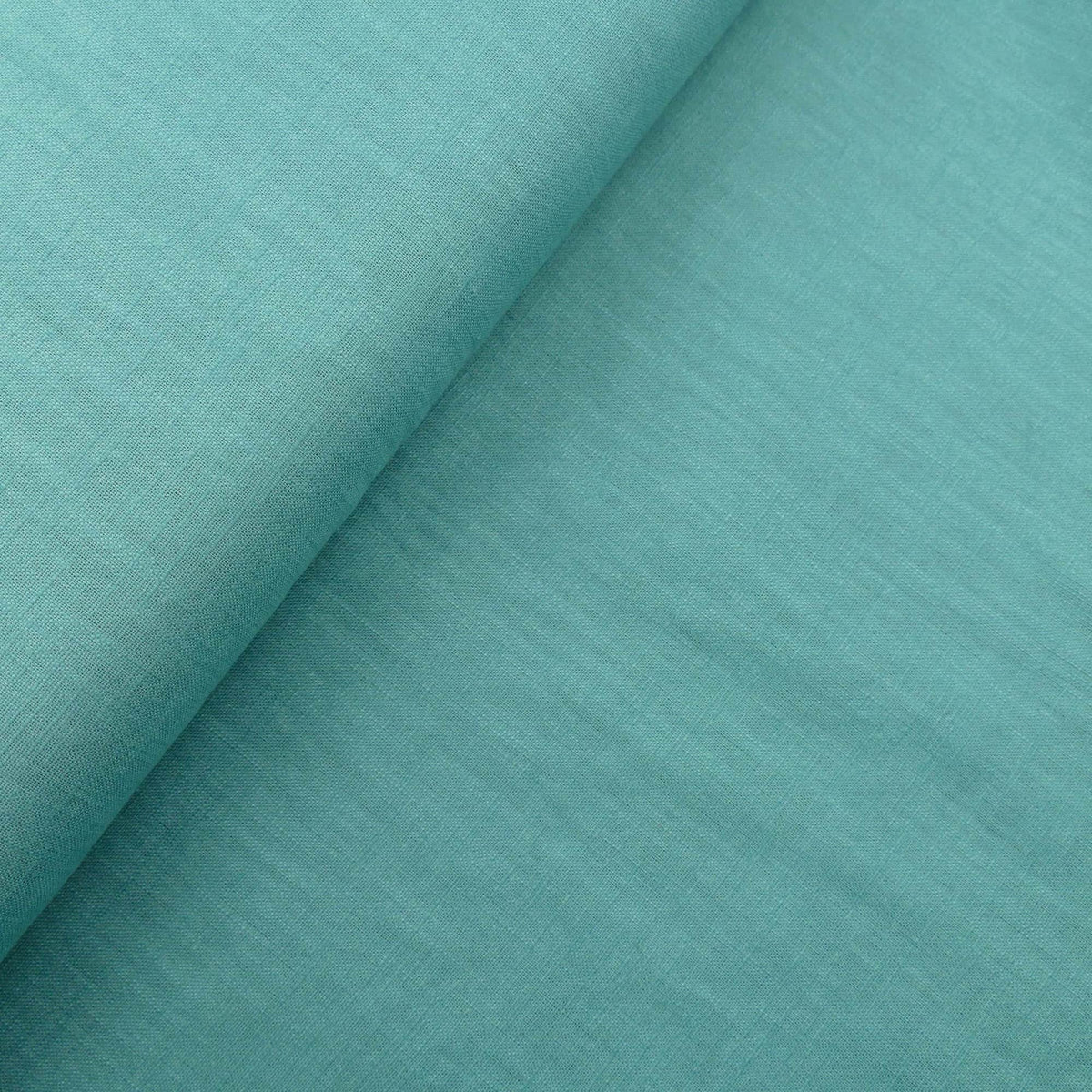 soft washed pure flax linen 8oz dressmaking fabric Teal