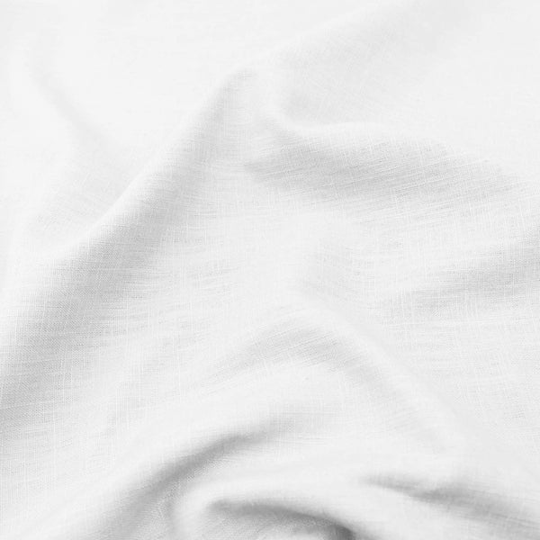 soft washed pure flax linen 8oz dressmaking fabric White
