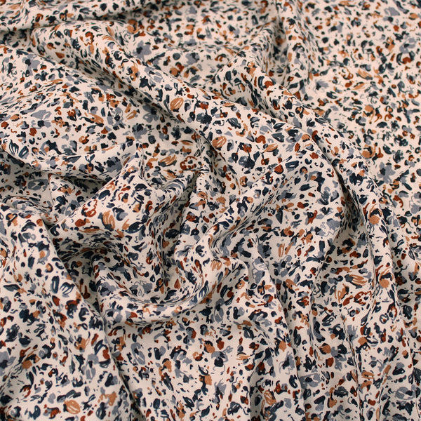 Abstract Speckled Spots Viscose - Natural