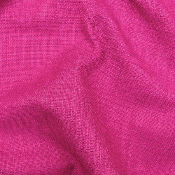 soft linen look durable heavy furnishing fabric Fuchsia linen fabric
