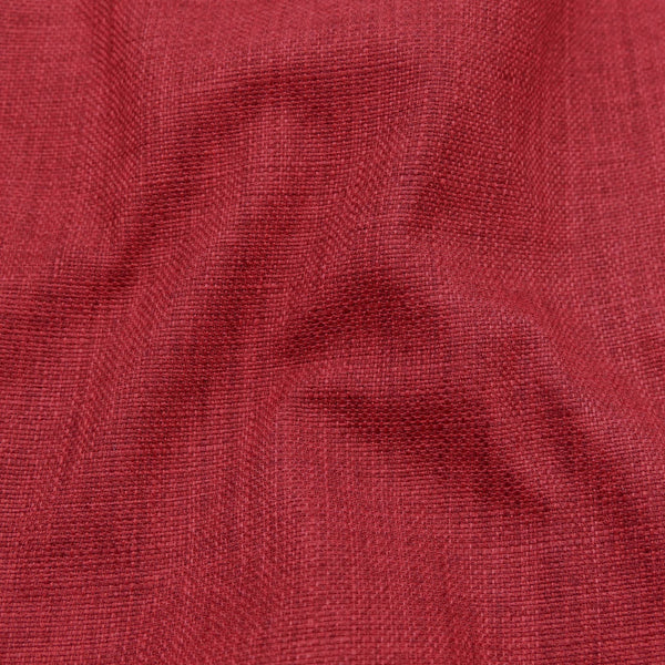 soft linen look durable heavy furnishing fabric Maroon linen fabric