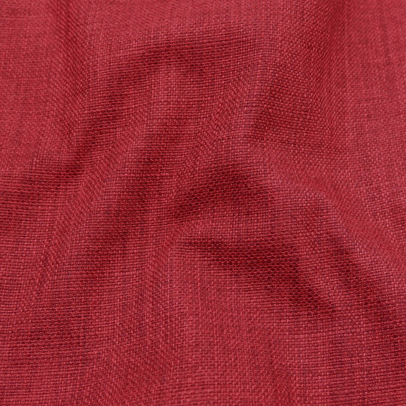 soft linen look durable heavy furnishing fabric Maroon linen fabric