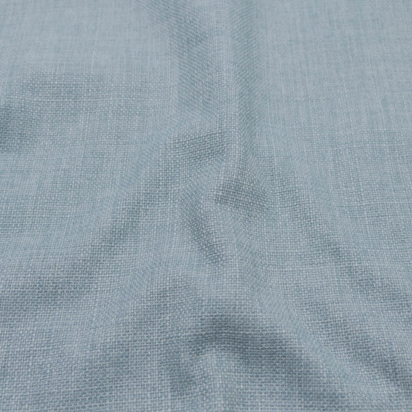 soft linen look durable heavy furnishing fabric Silver Blue