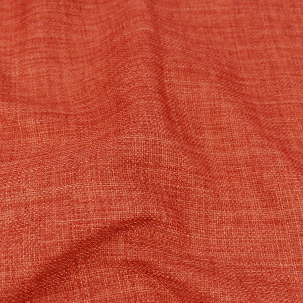 soft linen look durable heavy furnishing fabric Terracotta