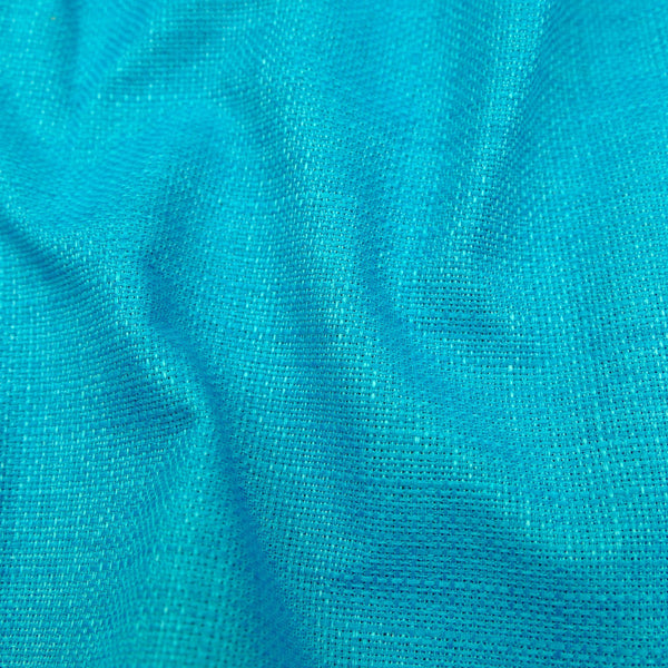 soft linen look durable heavy furnishing fabric Turquoise