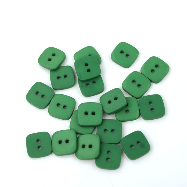 Arlo 2 hole Sew On Square Green Button Green