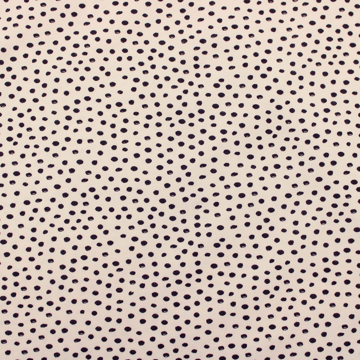Black Spots and Dots Cotton Jersey Print Dressmaking Fabric Material Kids OEKO TEX Jersey Stretch spandex Nightwear Pyjamas dots polka Knit White
