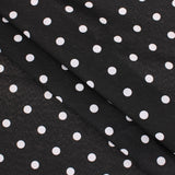 polka dot coated cotton in black