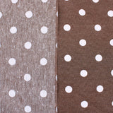 polka dot coated cotton in brown