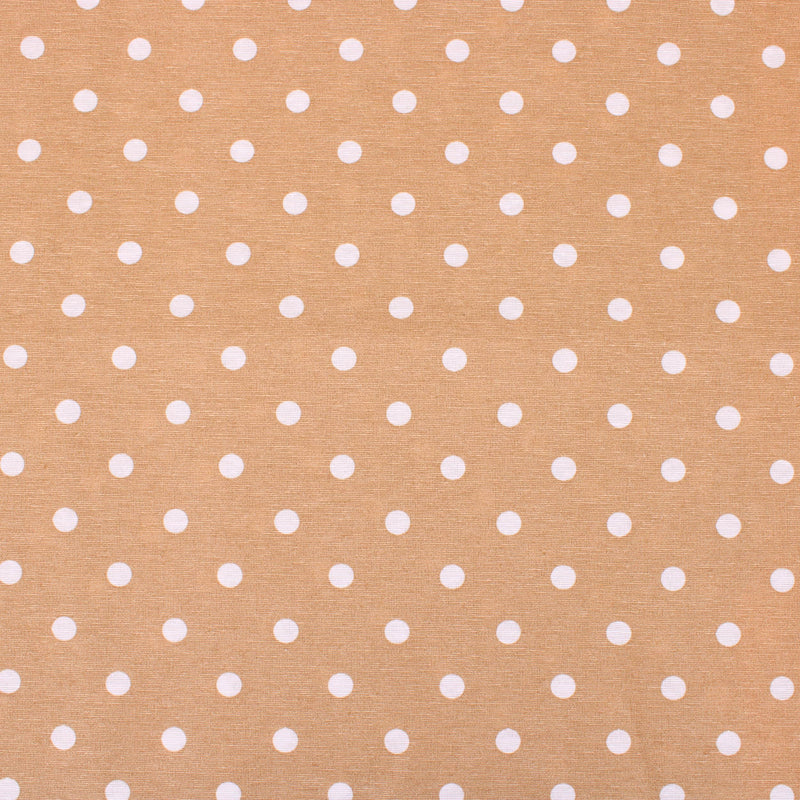 polka dot coated cotton in sand