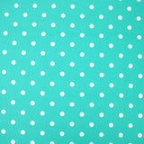 polka dot coated cotton in teal
