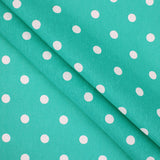 polka dot coated cotton in teal