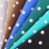 polka dot coated cotton in teal