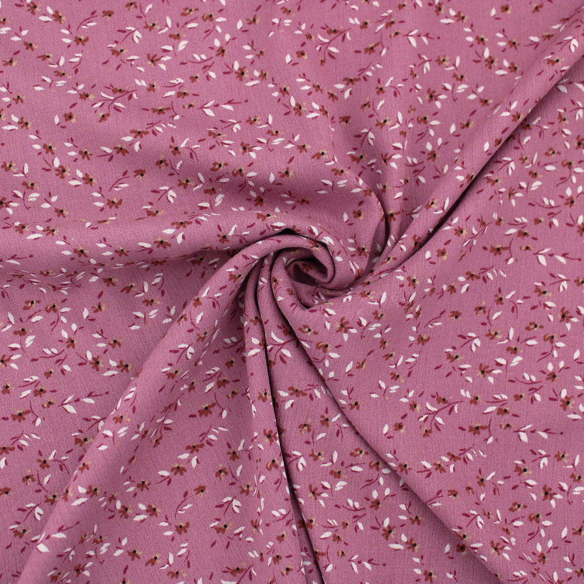 Celeste Florals on Viscose Crepe Pattern Dressmaking Fabric Rayon Soft Silky Material Lawn Women Ladies Flowers Pretty Textured Crinkle Mauve