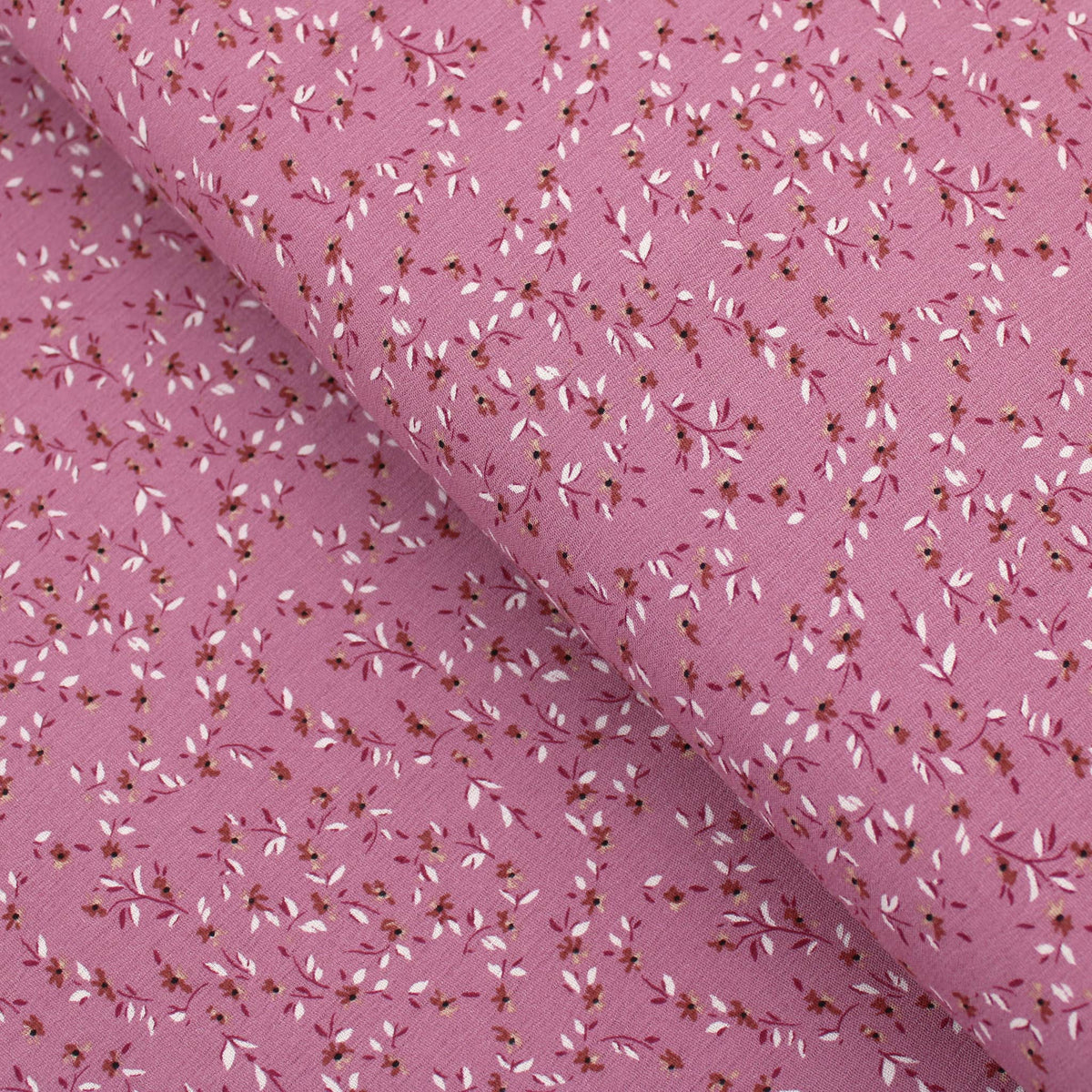 Celeste Florals on Viscose Crepe Pattern Dressmaking Fabric Rayon Soft Silky Material Lawn Women Ladies Flowers Pretty Textured Crinkle Mauve