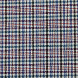 soft check wool polyester dressmaking fabric Blue