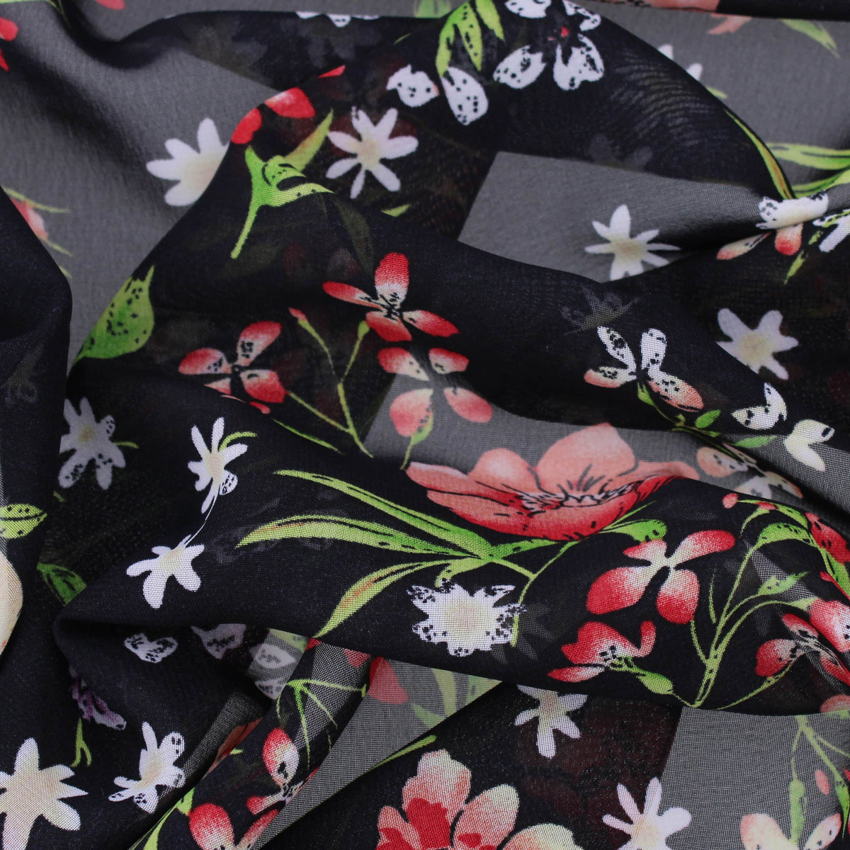 lightweight chiffon dress women fabric Red White