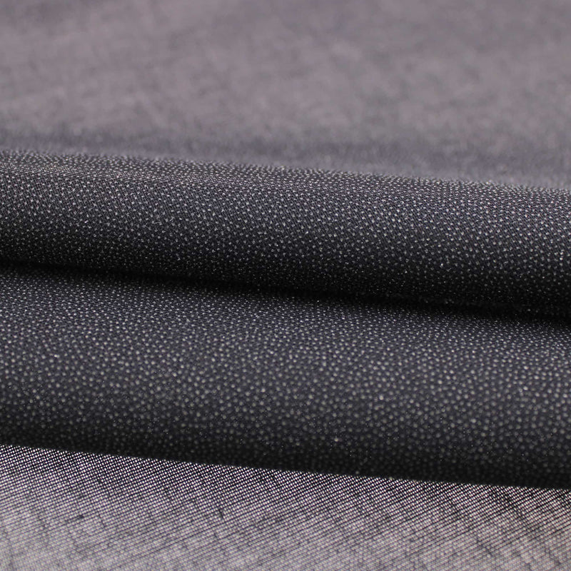 lightweight adhesive iron-on interfacing fabric support cotton  Black