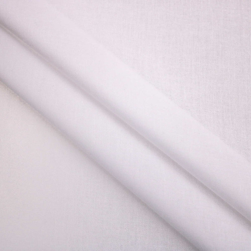 lightweight adhesive iron-on interfacing fabric support cotton  White