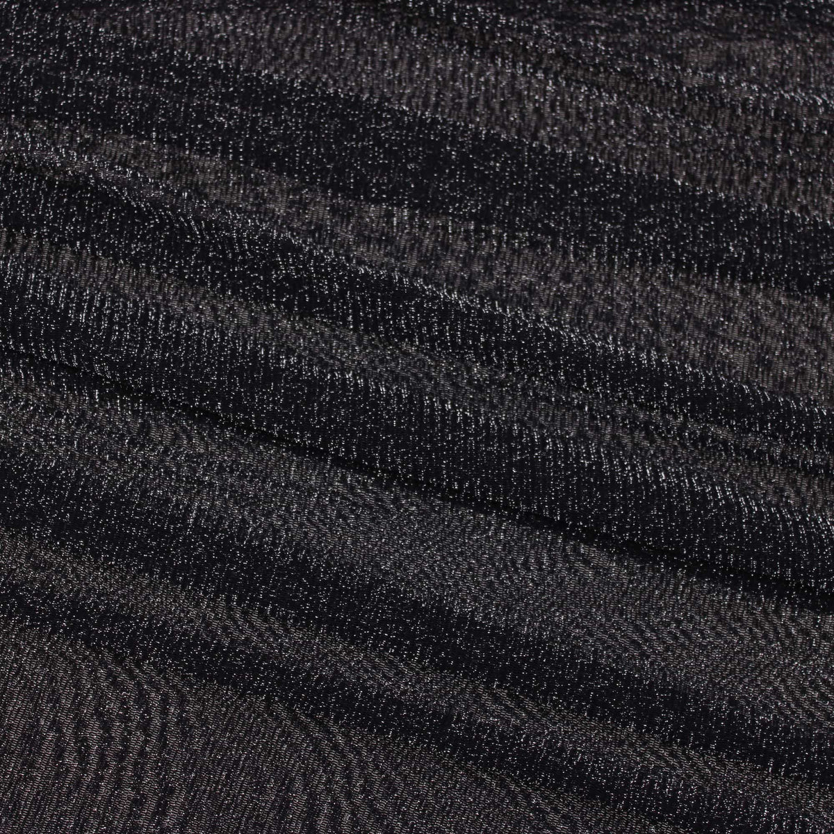 stretch lightweight see through shimmer lurex nylon mesh fabric Black