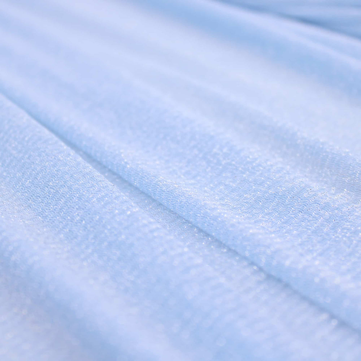 stretch lightweight see through shimmer lurex nylon mesh fabric Sky