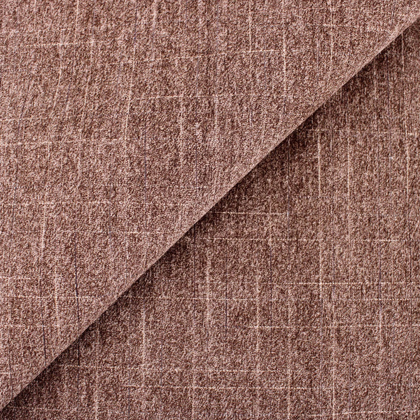 Smooth upholstery furnishing chenille fabric in criss cross pattern Brown