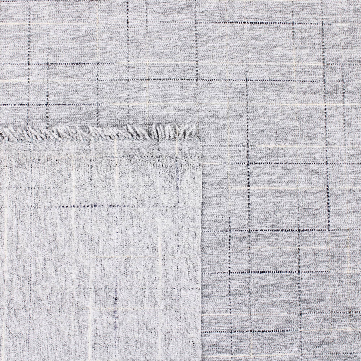 Smooth upholstery furnishing chenille fabric in criss cross pattern Light Grey