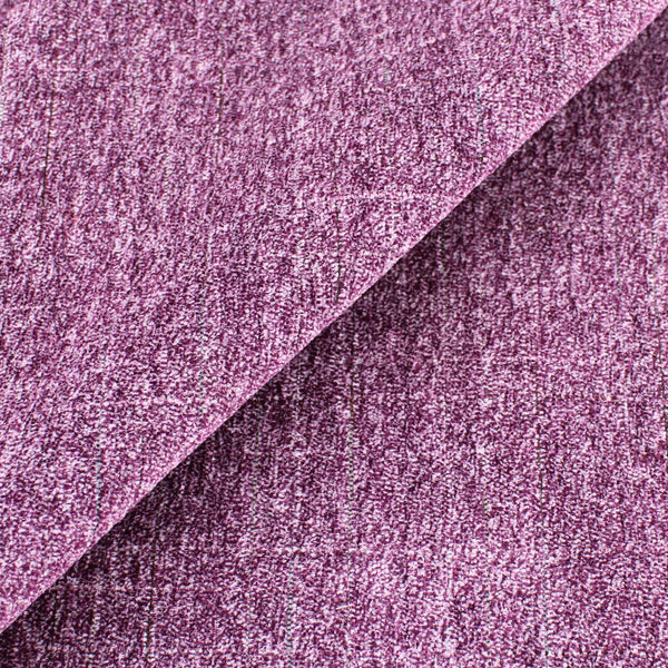 Smooth upholstery furnishing chenille fabric in criss cross pattern Plum
