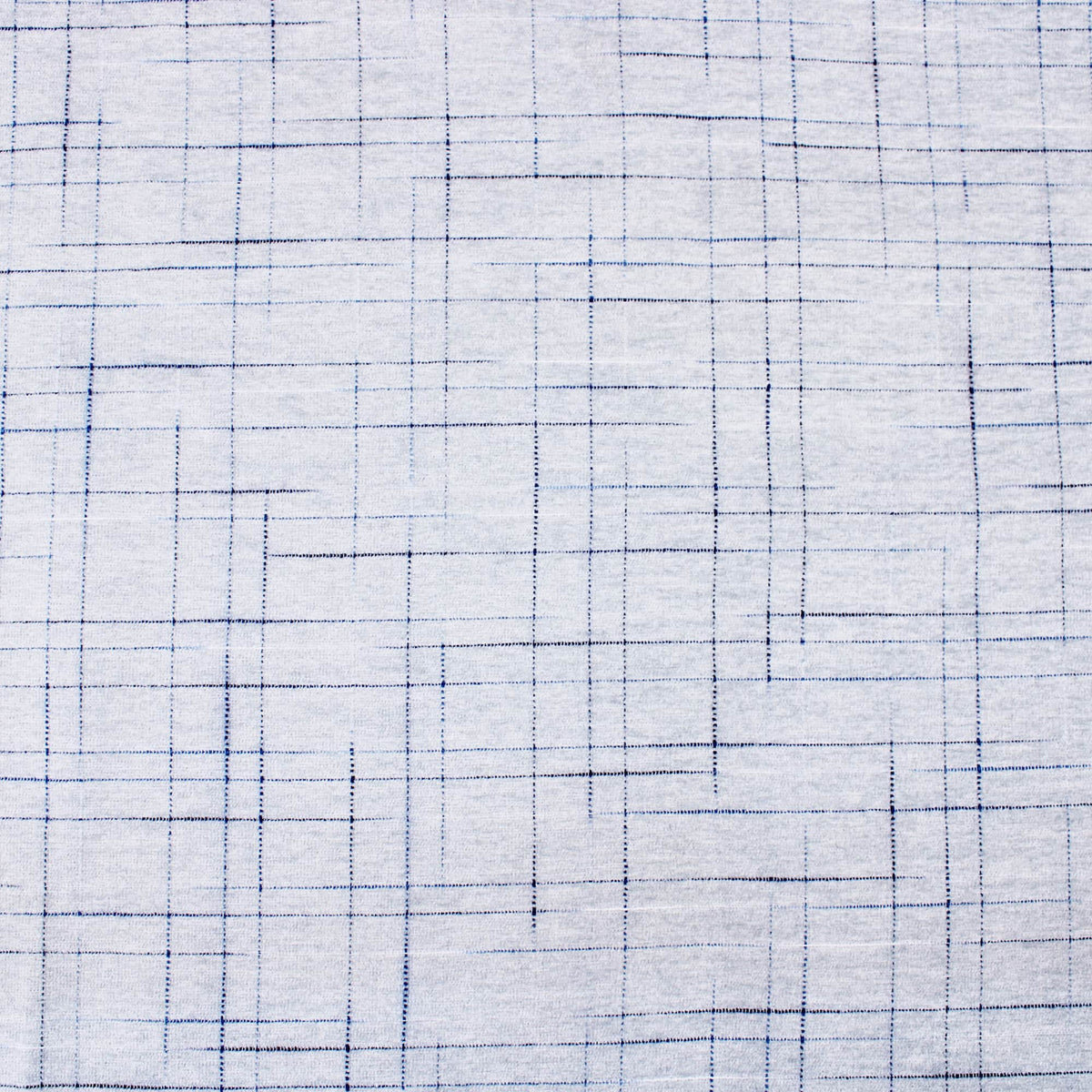 Smooth upholstery furnishing chenille fabric in criss cross pattern Silver Blue