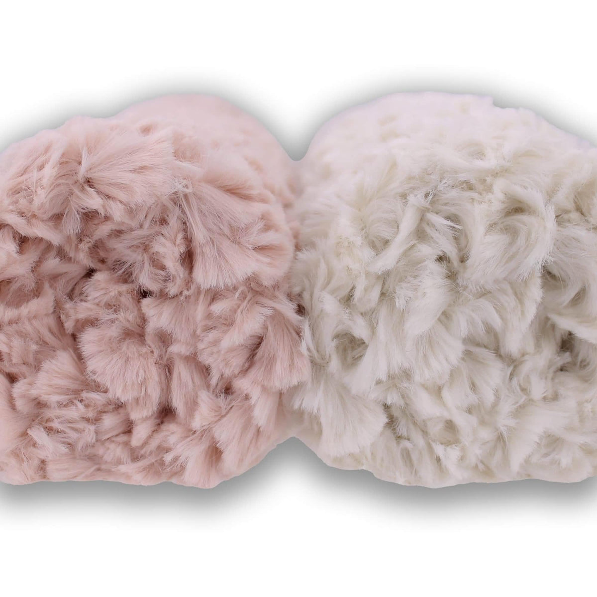 curly faux vegan fur teddy fabric Dusty Pink