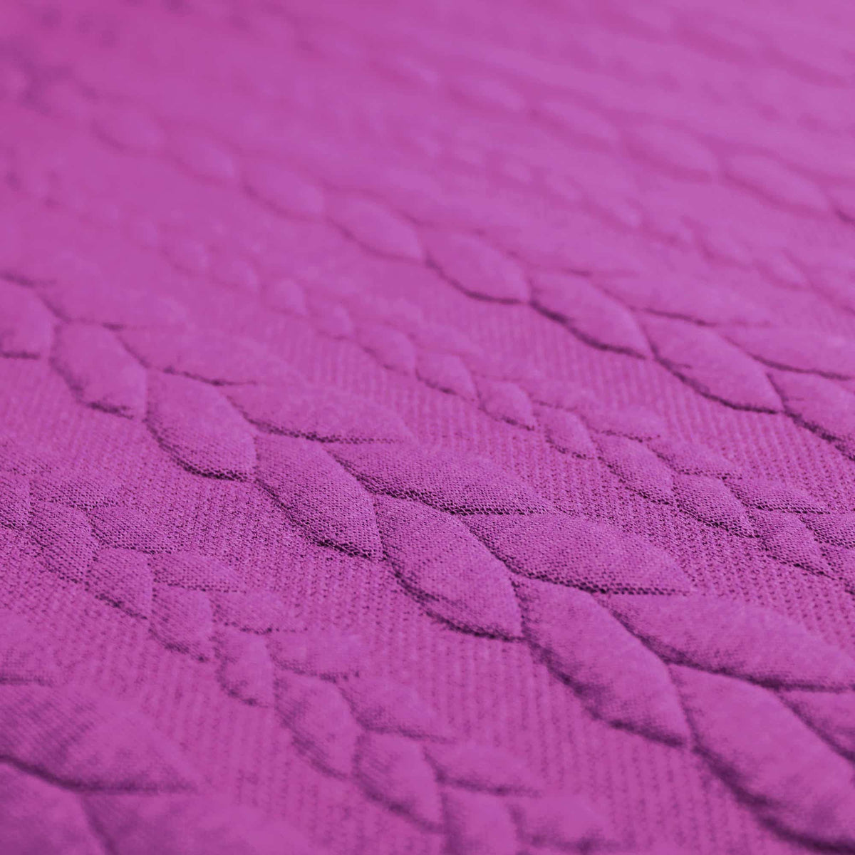 Braid Cable Knit Jersey cardigan sweater Jacquard jumper fabric material Fuchsia