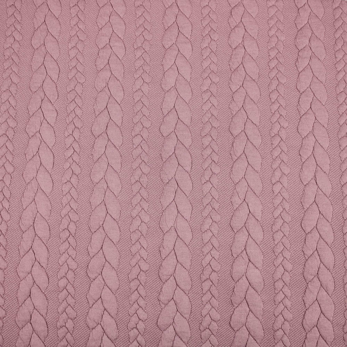 Braid Cable Knit Jersey cardigan sweater Jacquard jumper fabric material Nude