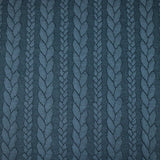 Braid Cable Knit Jersey cardigan sweater Jacquard jumper fabric material  Petrol