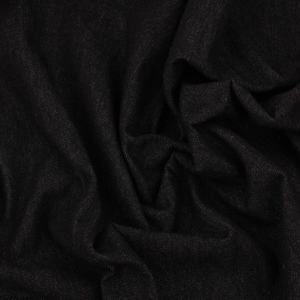 Heavy durable denim jeans fabric pure cotton Black