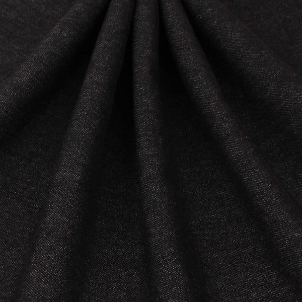 Heavy durable denim jeans fabric pure cotton Black