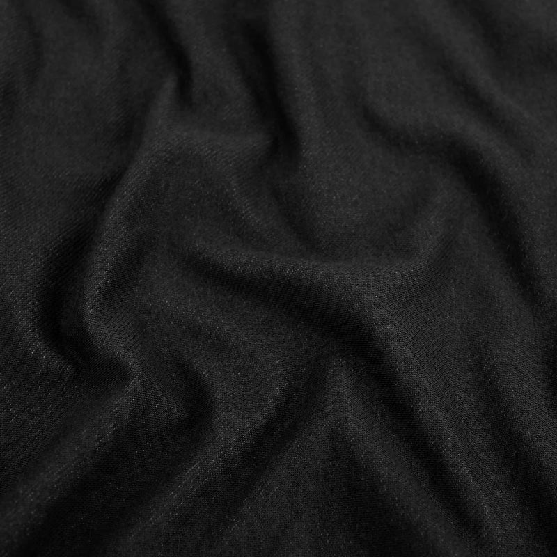 Soft stretch cotton knit dressmaking women men children craft fabric Black